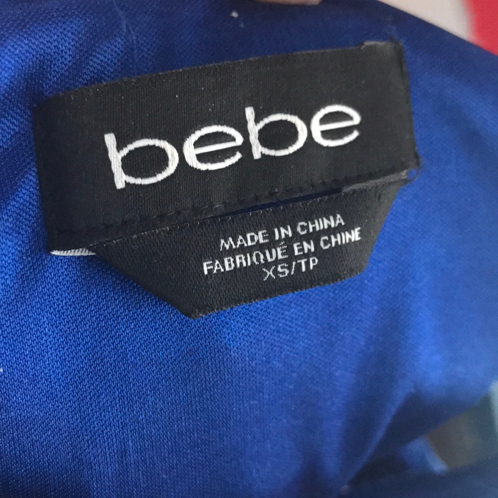 BeBe shoulder drape dress in blue XS - Picture 2 of 3